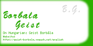 borbala geist business card